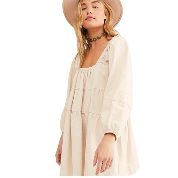 NWT Free People Lou babydoll dress with pockets - Picture 2 of 14